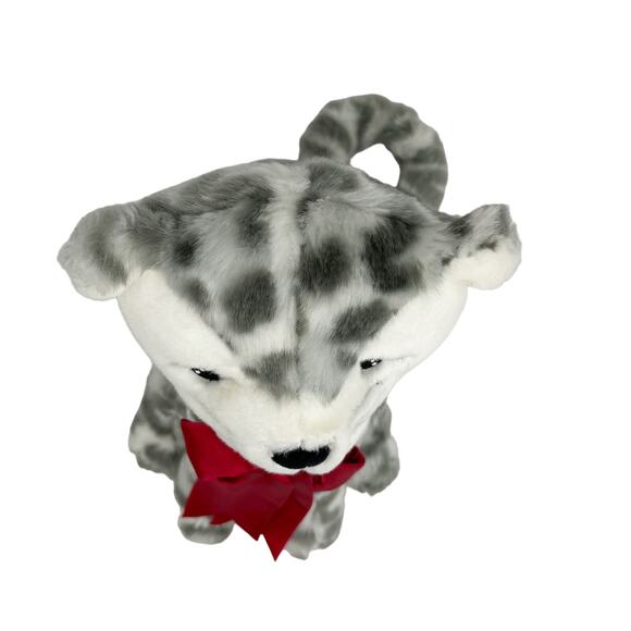 Gymboree Snow Leopard Kitty Cat Gray White Plush Toy Stuffed 8" Rare - Picture 10 of 12